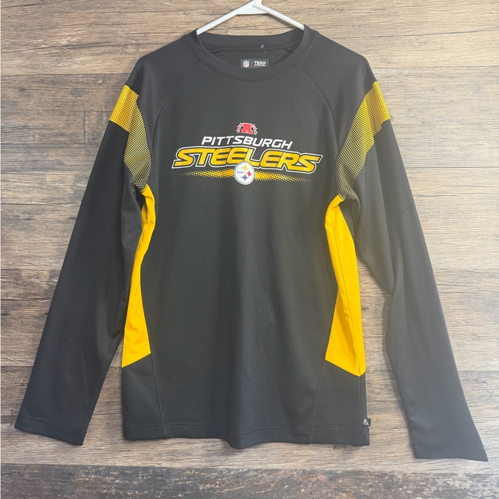 NFL Pittsburgh Steelers Black and Yellow Long‎ Sleeve Tee